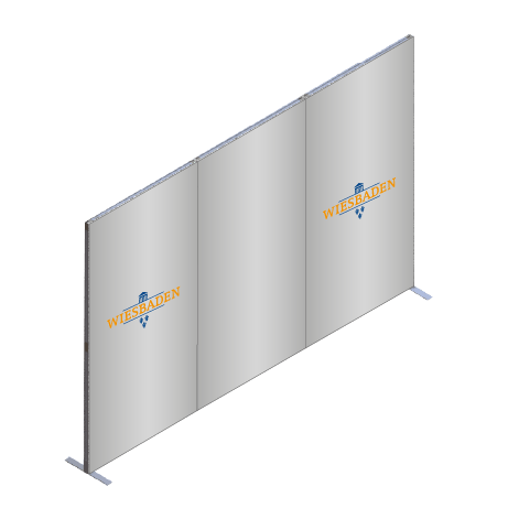 FASTFRAME™ gerade Wand | 3 Module | mit Druck