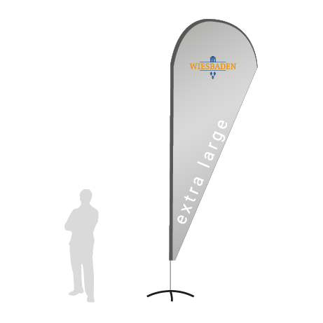 Beachflag Drop | Extra Large (460 cm) | einseitig bedruckt