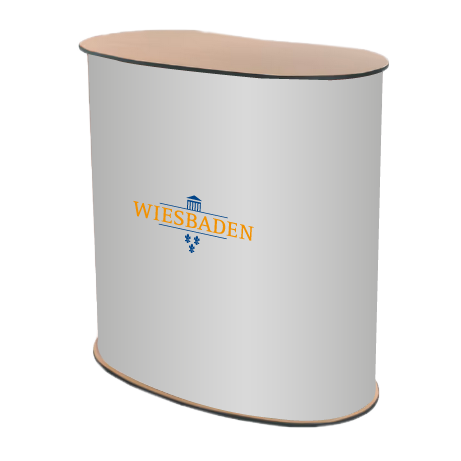 Messetheke Basic | B 91 cm x H 92,6 cm x T 47 cm | bedruckt