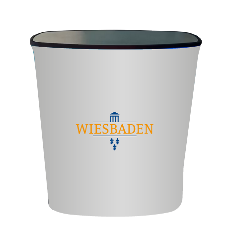 Messetheke ZIPP LED | B 56,5 cm x H 102 cm x T 39,7 cm | bedruckt