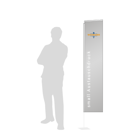 Beachflag Rechteck Austauschdruck | Small (200 cm) | einseitig bedruckt