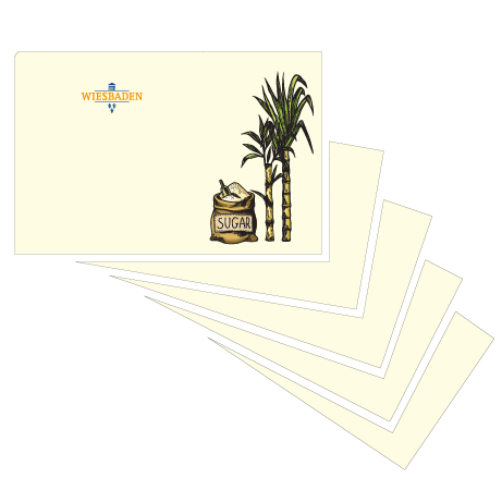 Visitenkarte aus Zuckerrohr | 8,5 cm x 5,5 cm | einseitig bedruckt